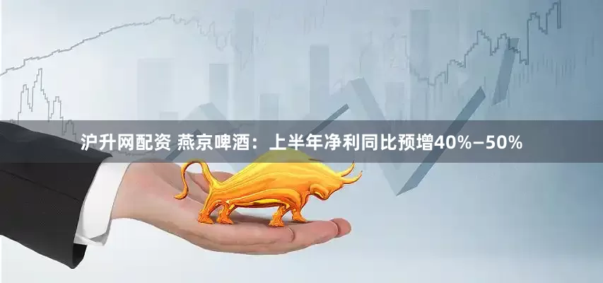 沪升网配资 燕京啤酒：上半年净利同比预增40%—50%
